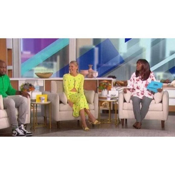 AFRM  Jodi Midi Daisy Floral Dress Neon Green - Picture 2 of 7